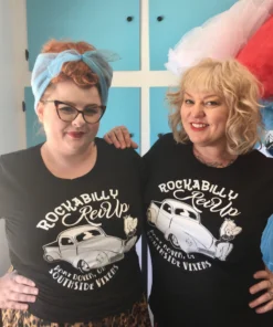 Suzie's Bombshell Boutique Bombshell T-Shirt - Rockabilly Rev Up (Ladies) Tops