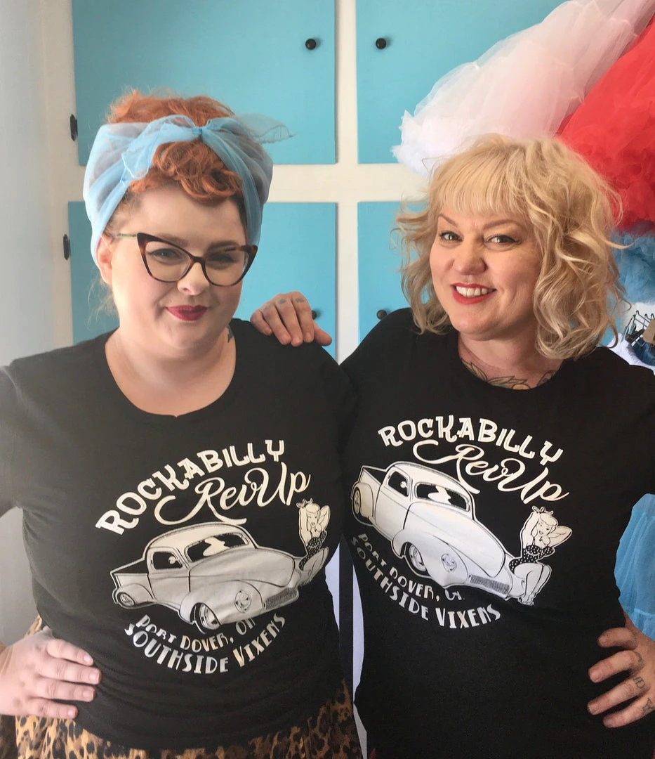 Suzie's Bombshell Boutique Bombshell T-Shirt - Rockabilly Rev Up (Ladies) Tops 4 Suzie's Bombshell Boutique Bombshell T-Shirt - Rockabilly Rev Up (Ladies) Tops