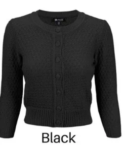 MAK Cropped Crew Neck Cardigan (Various Colours) Tops