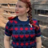 Star Struck Clothing Playing Cards 1940s Repro Sweater - Blue Tops