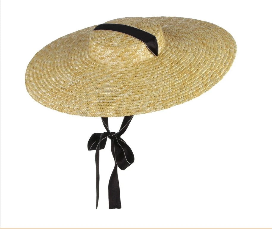Suzie's Bombshell Boutique Accessories Bombshell Bo-Peep Large Brimmed Straw Hat 7 Suzie's Bombshell Boutique Accessories Bombshell Bo-Peep Large Brimmed Straw Hat