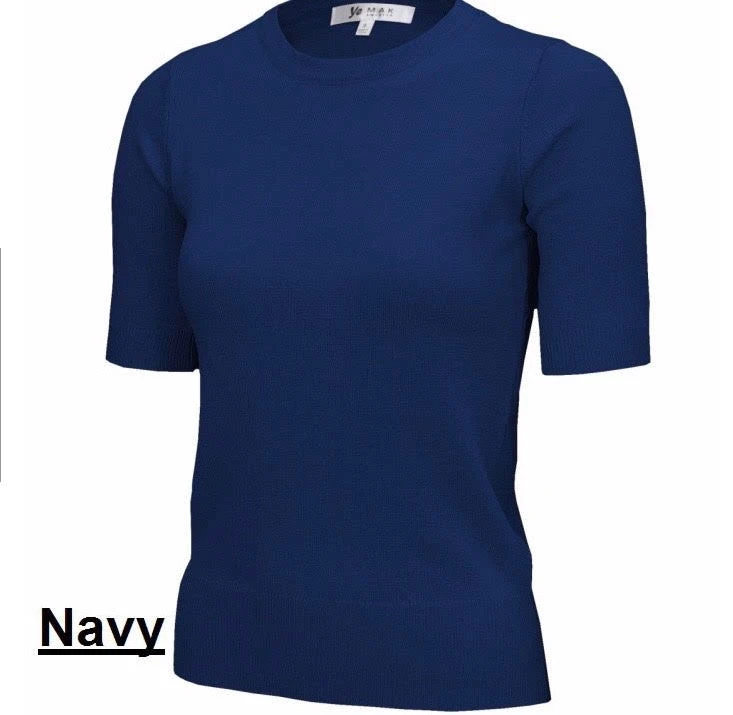 Tops MAK Short Sleeved Crewneck Sweater - Various Colours 4 Tops MAK Short Sleeved Crewneck Sweater - Various Colours