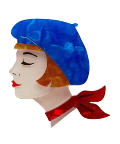 Erstwilder Paris Holiday Tres Chic Blue Brooch