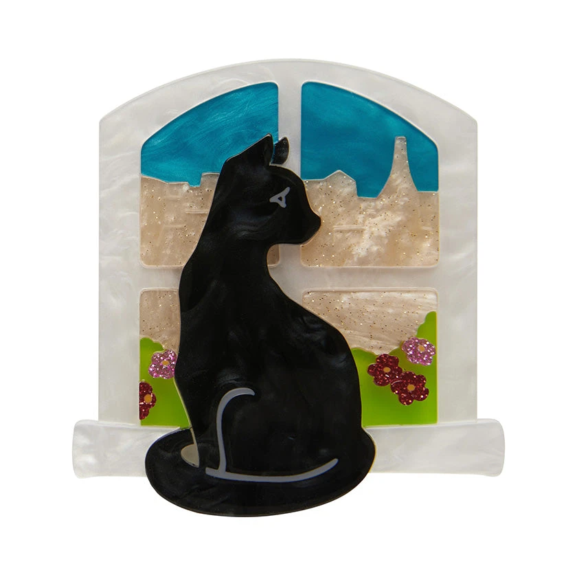 Erstwilder Paris Holiday Le Chat Le Reveur Brooch 3 Erstwilder Paris Holiday Le Chat Le Reveur Brooch