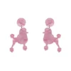 Erstwilder Paris Holiday Poodle Ripple Post Drop Earrings