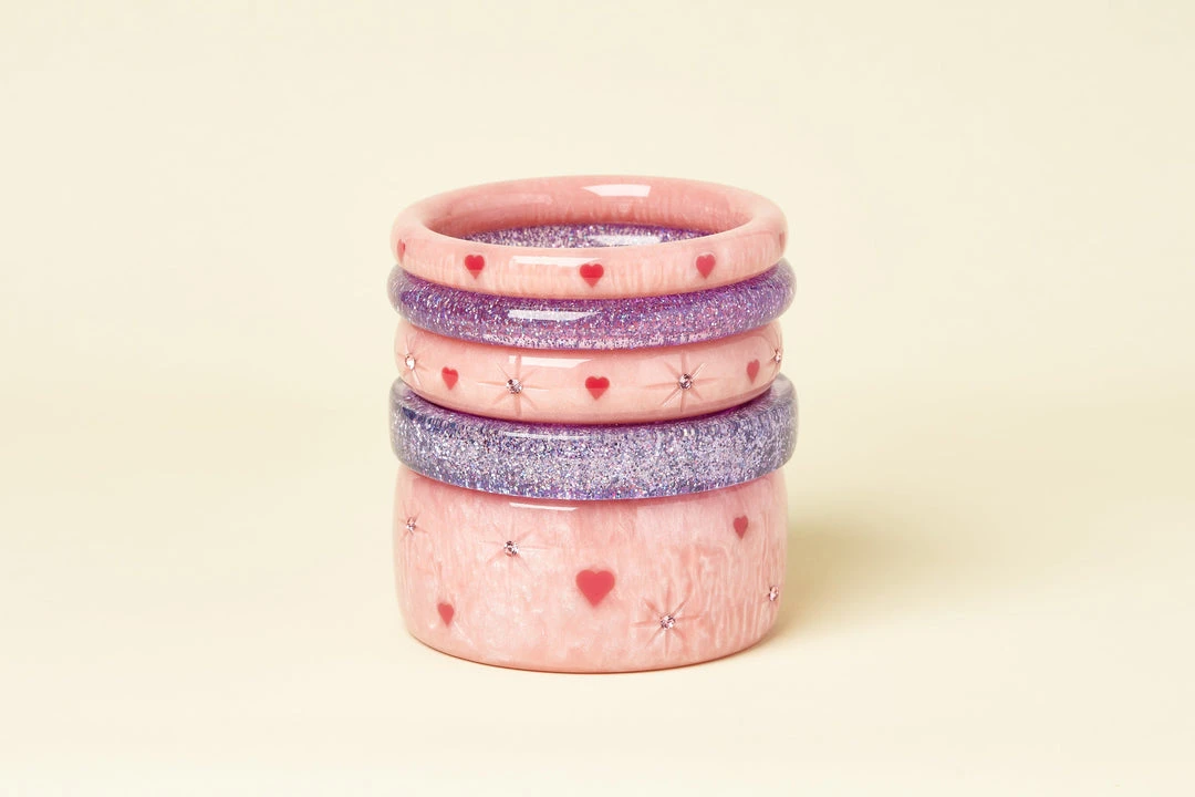 Splendette Valentine's Sweet Cheeks Heart Bangle Narrow 5 Splendette Valentine's Sweet Cheeks Heart Bangle Narrow