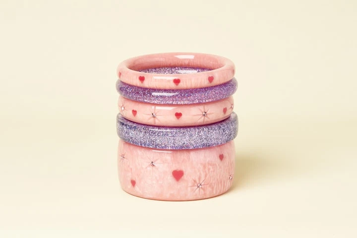 Splendette Valentine's Sweet Cheeks Starburst Bangle Extra Wide 5 Splendette Valentine's Sweet Cheeks Starburst Bangle Extra Wide