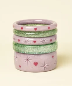Splendette Valentine's Poppet Heart Bangle Narrow 7 Splendette Valentine's Poppet Heart Bangle Narrow