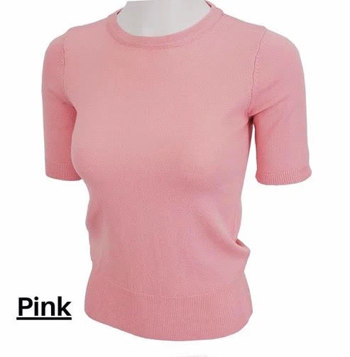 Tops MAK Short Sleeved Crewneck Sweater - Various Colours 3 Tops MAK Short Sleeved Crewneck Sweater - Various Colours
