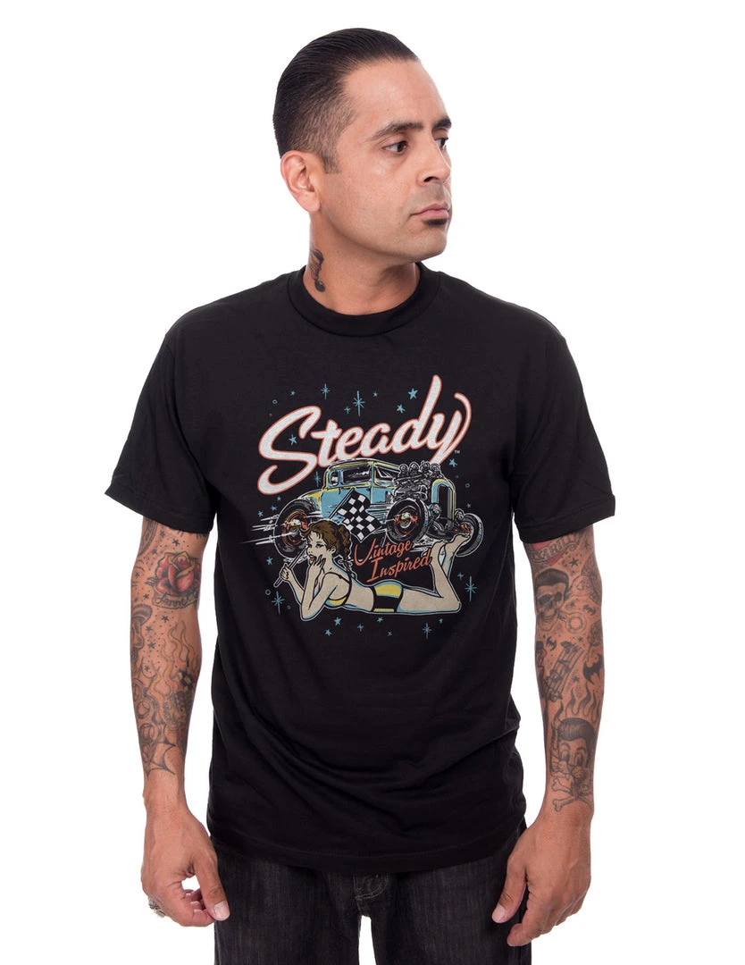 Steady Clothing Steady Final Lap Mens Tee Black 3 Steady Clothing Steady Final Lap Mens Tee Black