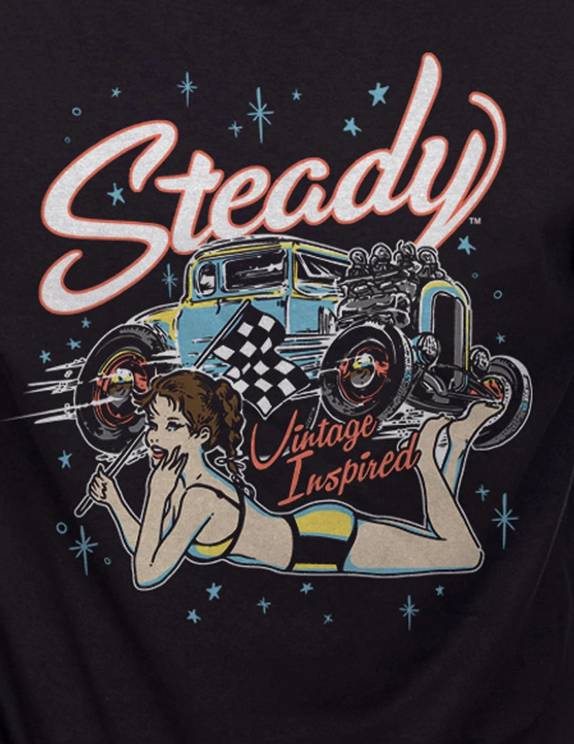 Steady Clothing Steady Final Lap Mens Tee Black 4 Steady Clothing Steady Final Lap Mens Tee Black