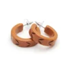 Splendette Almond Carved Hoop Earrings 1 Splendette Almond Carved Hoop Earrings