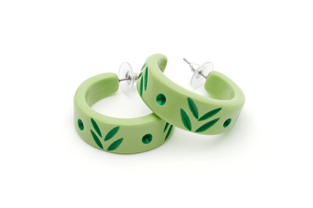 Splendette Spring Carved Hoop Earrings 3 Splendette Spring Carved Hoop Earrings