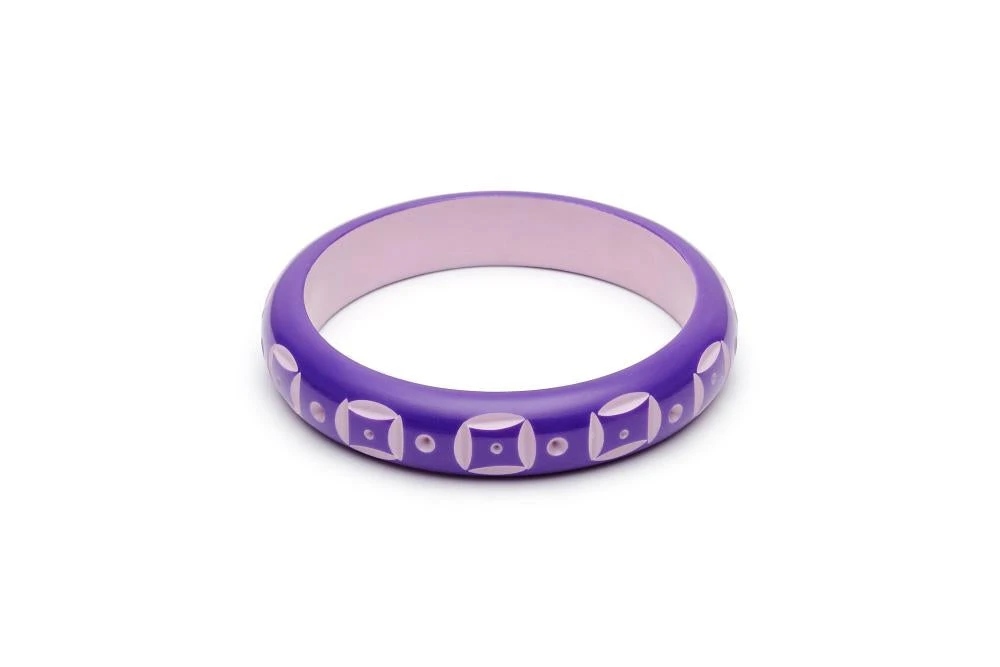 Splendette Midi Violet Carved Bangle 3 Splendette Midi Violet Carved Bangle