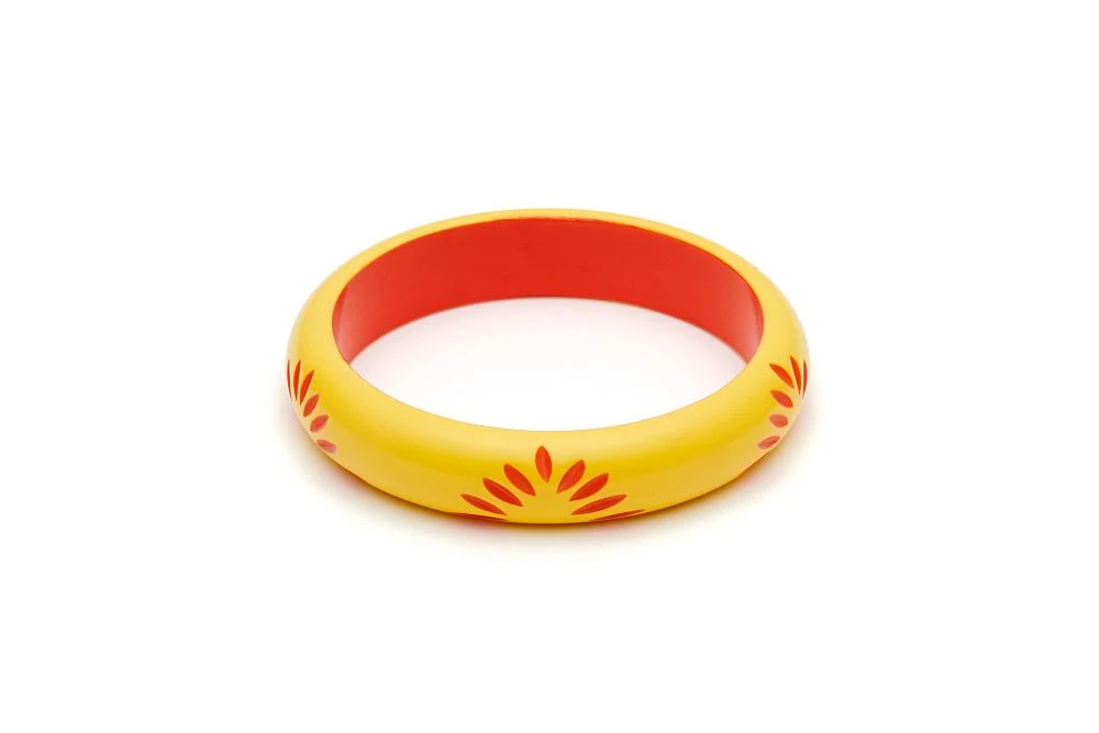 Splendette Midi Sunrise Carved Bangle 3 Splendette Midi Sunrise Carved Bangle