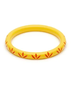 Splendette Narrow Sunrise Carved Bangle