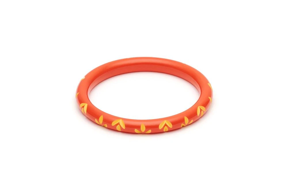 Splendette Narrow Sunset Carved Bangle 3 Splendette Narrow Sunset Carved Bangle