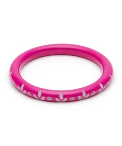 Splendette Narrow Flamingo Carved Bangle
