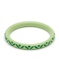 Splendette Narrow Spring Carved Bangle