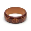 Splendette Wide Walnut Carved Bangle - Duchess 2 Splendette Wide Walnut Carved Bangle - Duchess