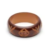Splendette Wide Walnut Carved Bangle