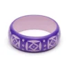 Splendette Wide Violet Carved Bangle - Duchess