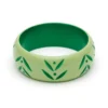 Splendette Wide Spring Carved Bangle - Duchess