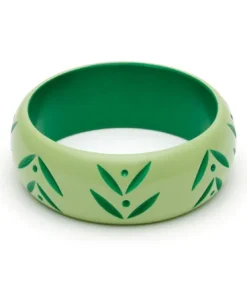 Splendette Wide Spring Carved Bangle - Duchess