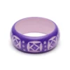 Splendette Wide Violet Carved Bangle