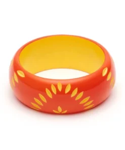 Splendette Wide Sunset Carved Bangle
