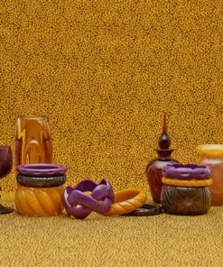 Splendette Chunky Golden Espresso Fakelite Bangle - Duchess 7 Splendette Chunky Golden Espresso Fakelite Bangle - Duchess