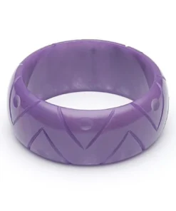 Splendette Wide Amethyst Fakelite Bangle