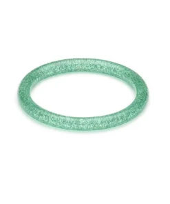 Splendette Narrow Green Lagoon Glitter Bangle