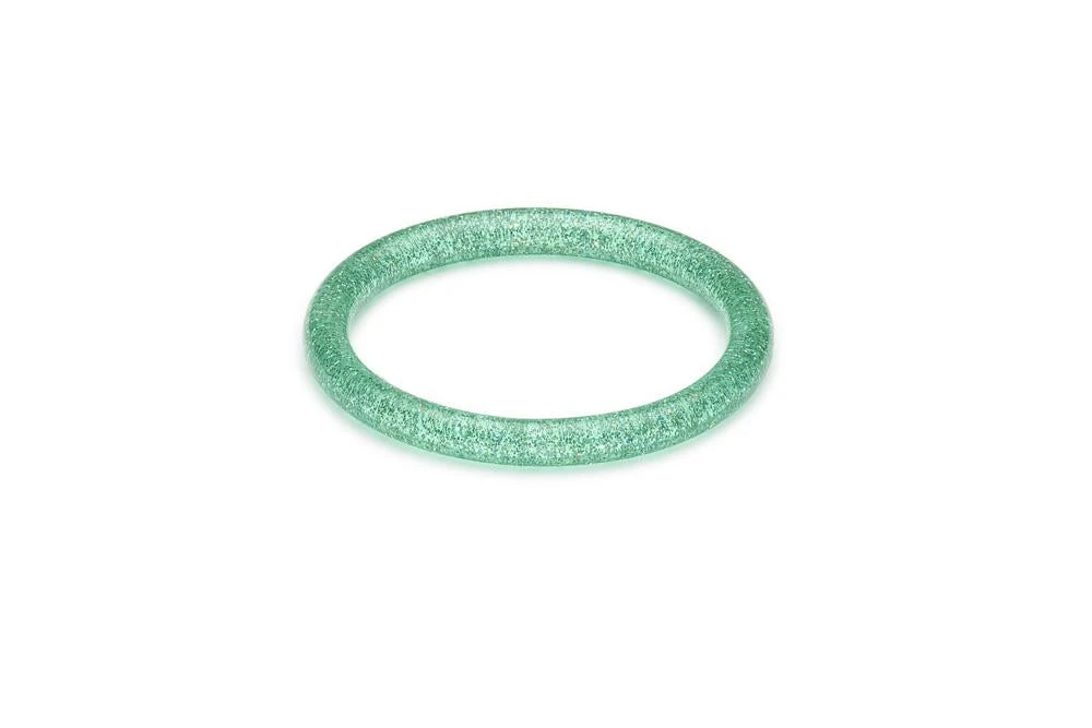 Splendette Narrow Green Lagoon Glitter Bangle 3 Splendette Narrow Green Lagoon Glitter Bangle