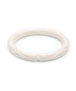 Splendette Daisy White Fakelite Bangle - Maiden