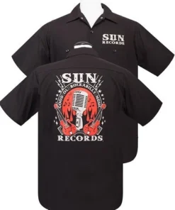 Steady Clothing Men's Sun Records Rockabilly Music Workshirt