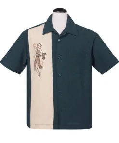 Steady Clothing Steady Mai Tai Mirage Bowling Shirt - Teal