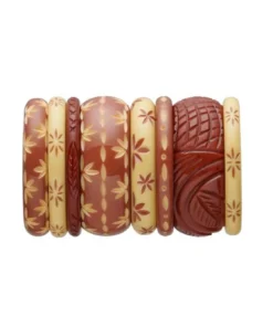 Splendette Midi Carved Bangle - Lait