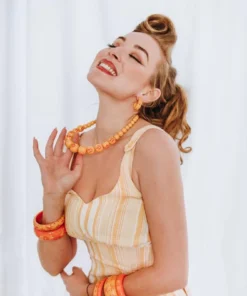 Splendette Wide Carved Bangle Duchess - Honeysuckle 7 Splendette Wide Carved Bangle Duchess - Honeysuckle