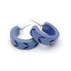 Splendette Carved Hoop Earrings - Forget-Me-Not 1 Splendette Carved Hoop Earrings - Forget-Me-Not