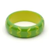 Splendette Wide Carved Bangle Duchess - Lime