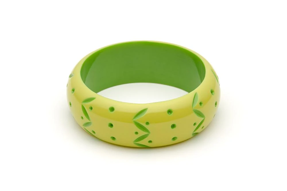 Splendette Wide Carved Bangle Duchess - Zest 3 Splendette Wide Carved Bangle Duchess - Zest