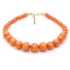 Splendette Carved Bead Necklace - Freesia