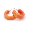 Splendette Carved Hoop Earrings - Freesia