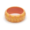 Splendette Wide Carved Bangle - Honeysuckle 1 Splendette Wide Carved Bangle - Honeysuckle