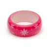 Splendette Wide Carved Bangle - Raspberry