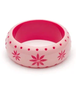 Splendette Wide Carved Bangle - Ripple