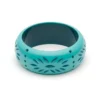 Splendette Wide Carved Bangle - Nymph