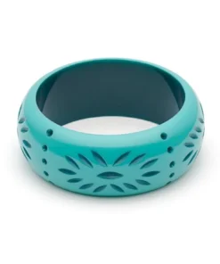 Splendette Wide Carved Bangle - Nymph