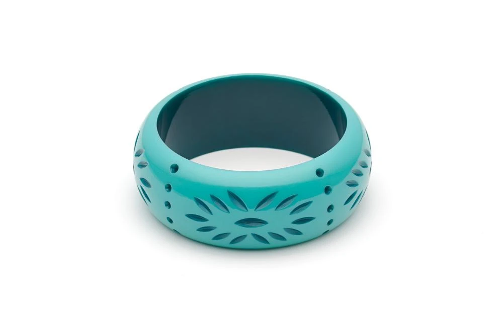 Splendette Wide Carved Bangle - Nymph 3 Splendette Wide Carved Bangle - Nymph